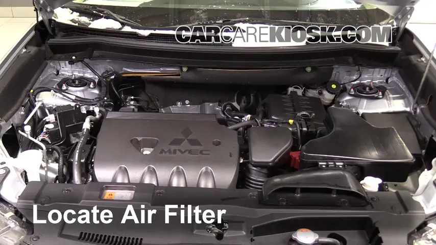 2016 Mitsubishi Outlander SE 2.4L 4 Cyl. Air Filter (Engine) Replace